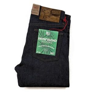 Naked & Famous Denim Hemp Blend Selvedge Denim Weird Guy Jeans